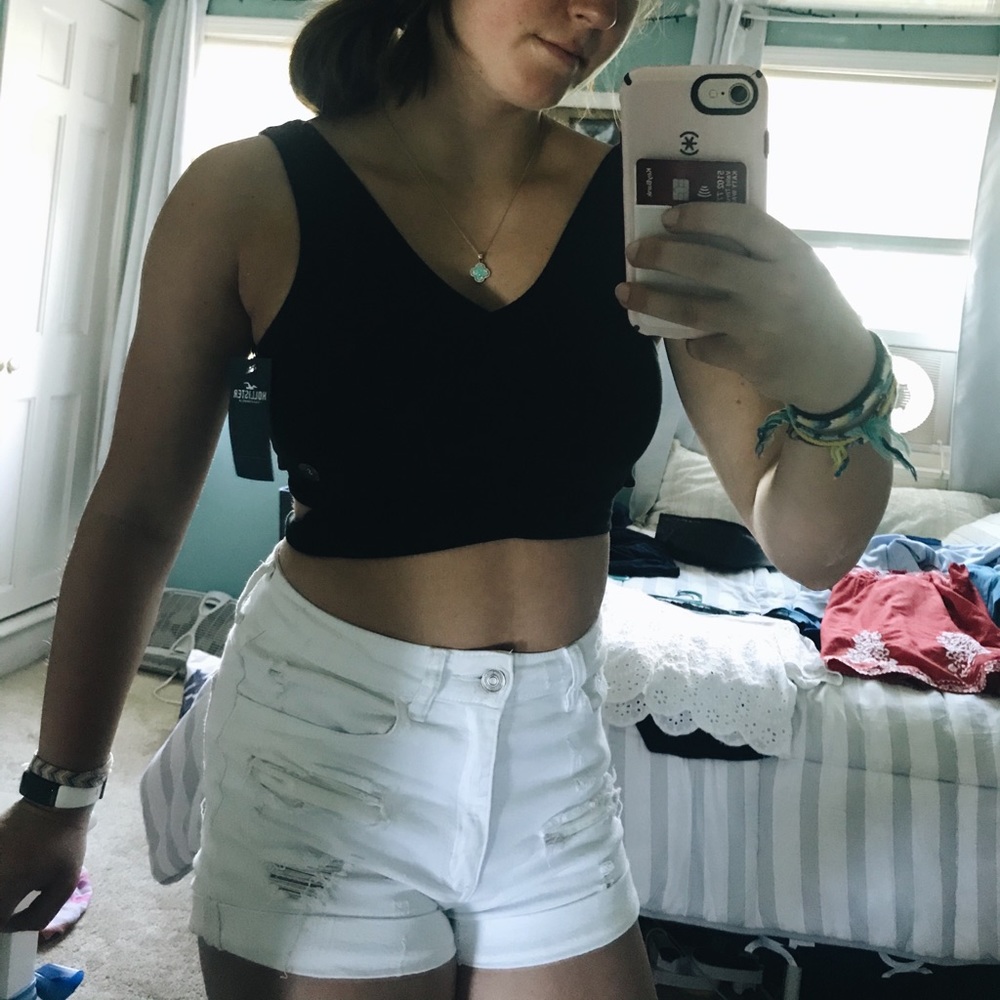 Black Hollister Wrap Tank